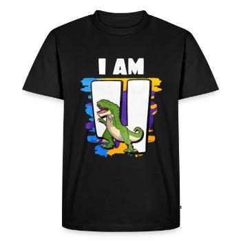 4th birthday - Men's Premium Organic T-Shirt - black - Front - Nico (187cm)