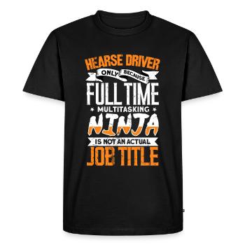 Hearse driver - Men's Premium Organic T-Shirt - black - Front - Nico (187cm)