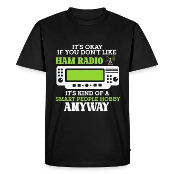 Ham Radio Amateur Radio Funkter Gift - Men's Premium Organic T-Shirt - black - Front - Nico (187cm)