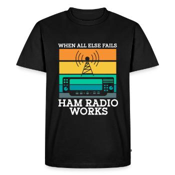 Ham Radio Amateur Radio Funkter Gift - Men's Premium Organic T-Shirt - black - Front - Nico (187cm)