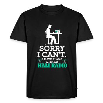 Ham Radio Amateur Radio Funkter Gift - Men's Premium Organic T-Shirt - black - Front - Nico (187cm)