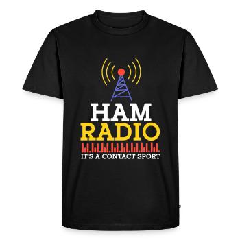 Ham Radio Amateur Radio Funkter Gift - Men's Premium Organic T-Shirt - black - Front - Nico (187cm)
