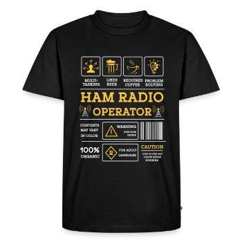 Ham Radio Amateur Radio Funkter Gift - Men's Premium Organic T-Shirt - black - Front - Nico (187cm)