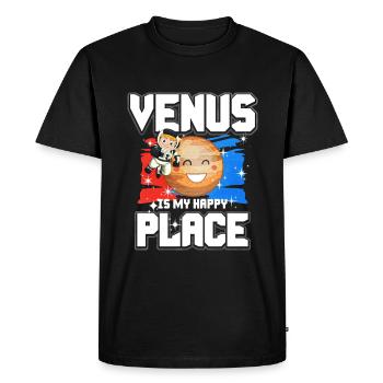 Cadeau Planète Vénus - T-shirt Premium bio Homme - noir - Devant - Nico (187cm)