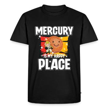 Merkur Planet Gift - Men's Premium Organic T-Shirt - black - Front - Nico (187cm)