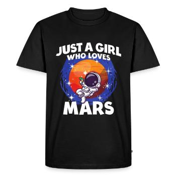 Fille Mars Cadeau - T-shirt Premium bio Homme - noir - Devant - Nico (187cm)