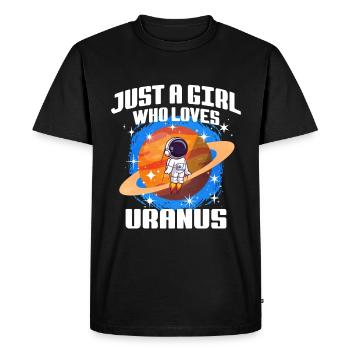Fille Uranus Cadeau - T-shirt Premium bio Homme - noir - Devant - Nico (187cm)