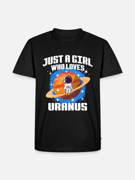 Girl Uranus Gift - Men's Premium Organic T-Shirt - black