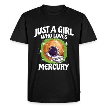 Girl Mercury Gift - Men's Premium Organic T-Shirt - black - Front - Nico (187cm)