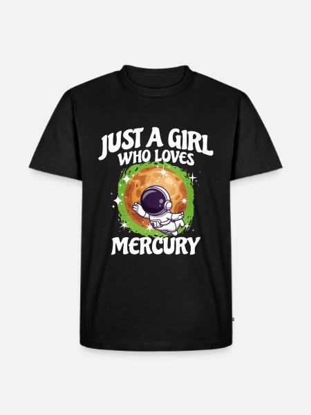 Girl Mercury Gift - Men's Premium Organic T-Shirt - black