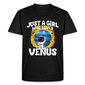 Fille Vénus Cadeau - T-shirt Premium bio Homme - noir - Devant - Nico (187cm)