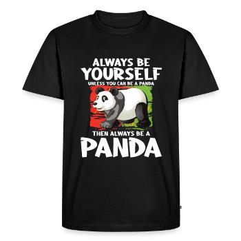 Panda - T-shirt Premium bio Homme - noir - Devant - Nico (187cm)