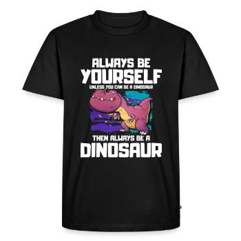 T-Rex - T-shirt Premium bio Homme - noir - Devant - Nico (187cm)