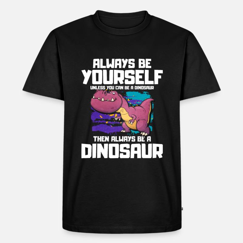T-Rex - Männer Premium Bio T-Shirt - Schwarz