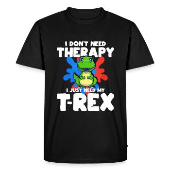 T-Rex - T-shirt Premium bio Homme - noir - Devant - Nico (187cm)
