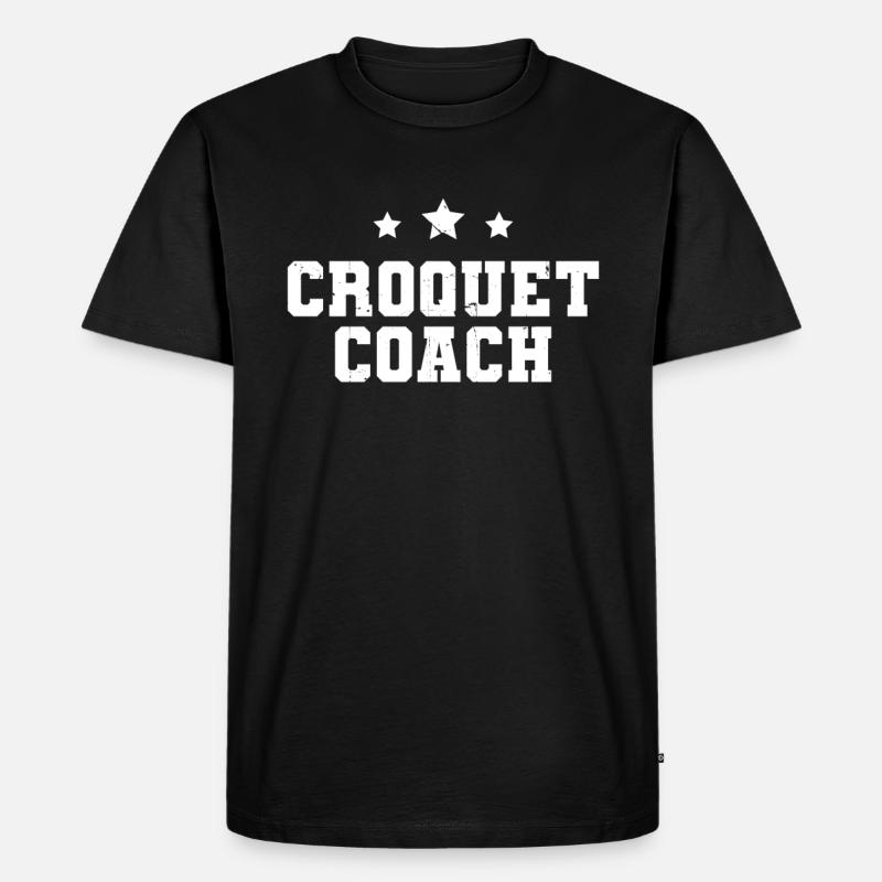 Krocket - Männer Premium Bio T-Shirt - Schwarz