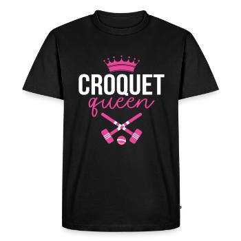 Croquet - T-shirt Premium bio Homme - noir - Devant - Nico (187cm)