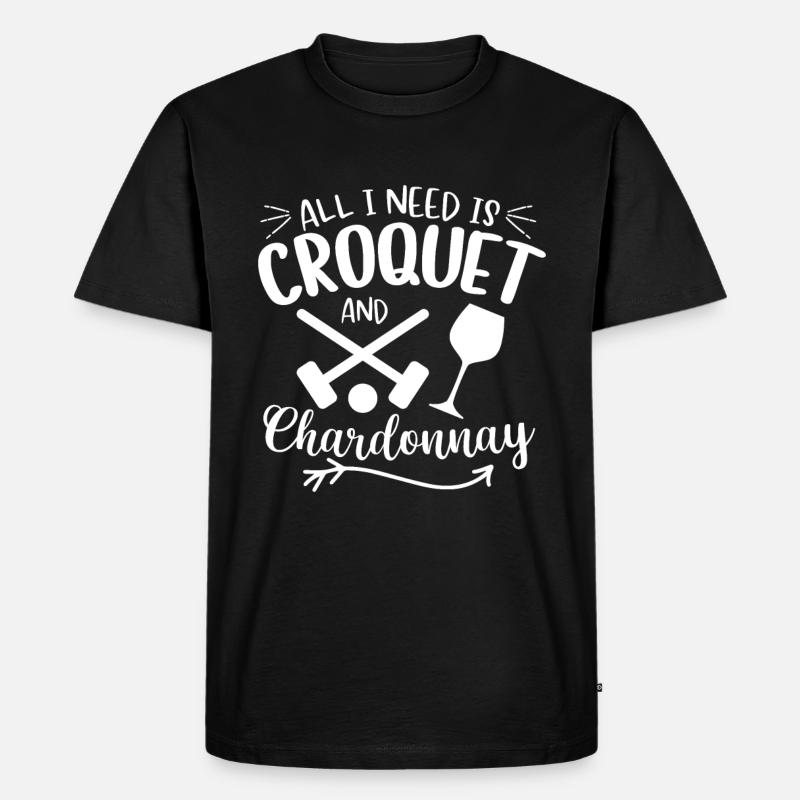 Krocket - Männer Premium Bio T-Shirt - Schwarz