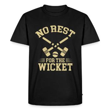 Croquet - T-shirt Premium bio Homme - noir - Devant - Nico (187cm)