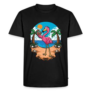 Flamant - T-shirt Premium bio Homme - noir - Devant - Nico (187cm)