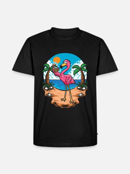 Flamingo - Men's Premium Organic T-Shirt - black