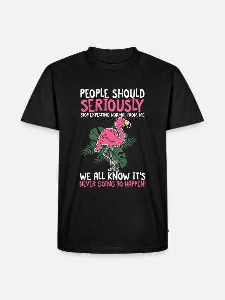 Flamingo - Men's Premium Organic T-Shirt - black