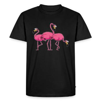Flamingo - Men's Premium Organic T-Shirt - black - Front - Nico (187cm)