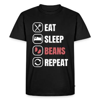 Haricots - T-shirt Premium bio Homme - noir - Devant - Nico (187cm)