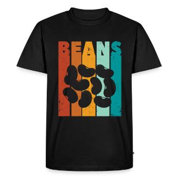 Haricots - T-shirt Premium bio Homme - noir - Devant - Nico (187cm)