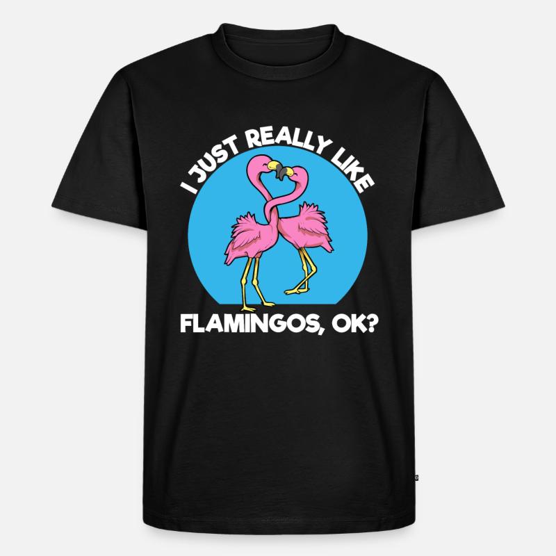 Flamingo Lustig Party Geschenk - Männer Premium Bio T-Shirt - Schwarz