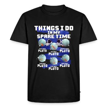 Pluto - Men's Premium Organic T-Shirt - black - Front - Nico (187cm)
