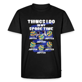 Jupiter - Men's Premium Organic T-Shirt - black - Front - Nico (187cm)