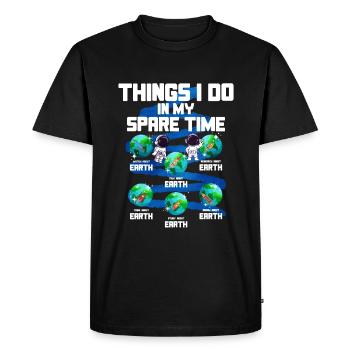 Earth - Men's Premium Organic T-Shirt - black - Front - Nico (187cm)