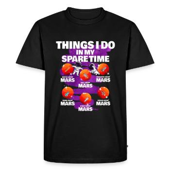 Mars - Men's Premium Organic T-Shirt - black - Front - Nico (187cm)