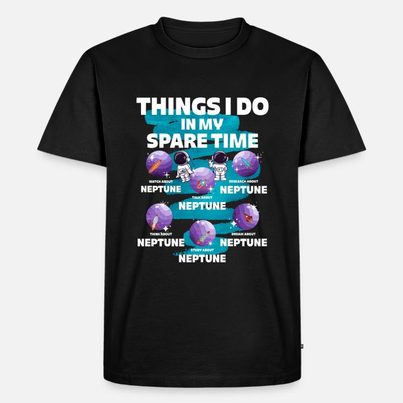 Neptun - Männer Premium Bio T-Shirt - Schwarz