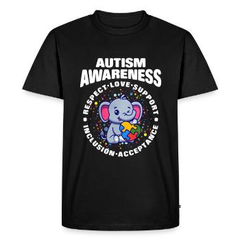 Autism Autism Gift - Men's Premium Organic T-Shirt - black - Front - Nico (187cm)