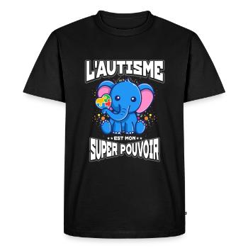 Autism Autism Gift - Men's Premium Organic T-Shirt - black - Front - Nico (187cm)