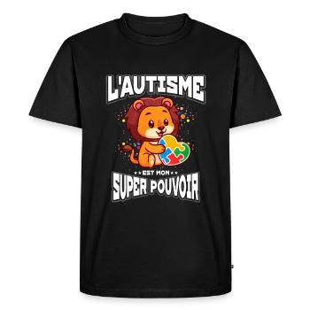 Autism Autism Gift - Men's Premium Organic T-Shirt - black - Front - Nico (187cm)
