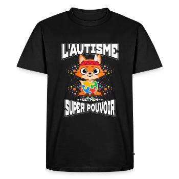 Autism Autism Gift - Men's Premium Organic T-Shirt - black - Front - Nico (187cm)