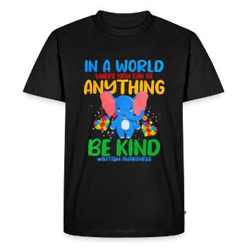Autism Autism Gift - Men's Premium Organic T-Shirt - black - Front - Nico (187cm)