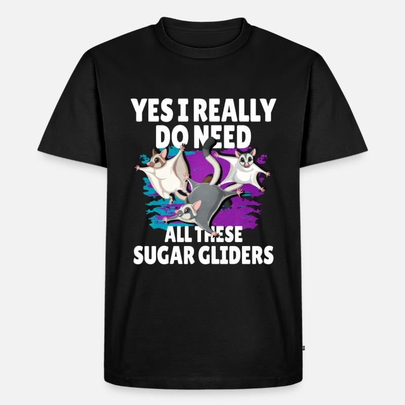 Flughörnchen - Männer Premium Bio T-Shirt - Schwarz
