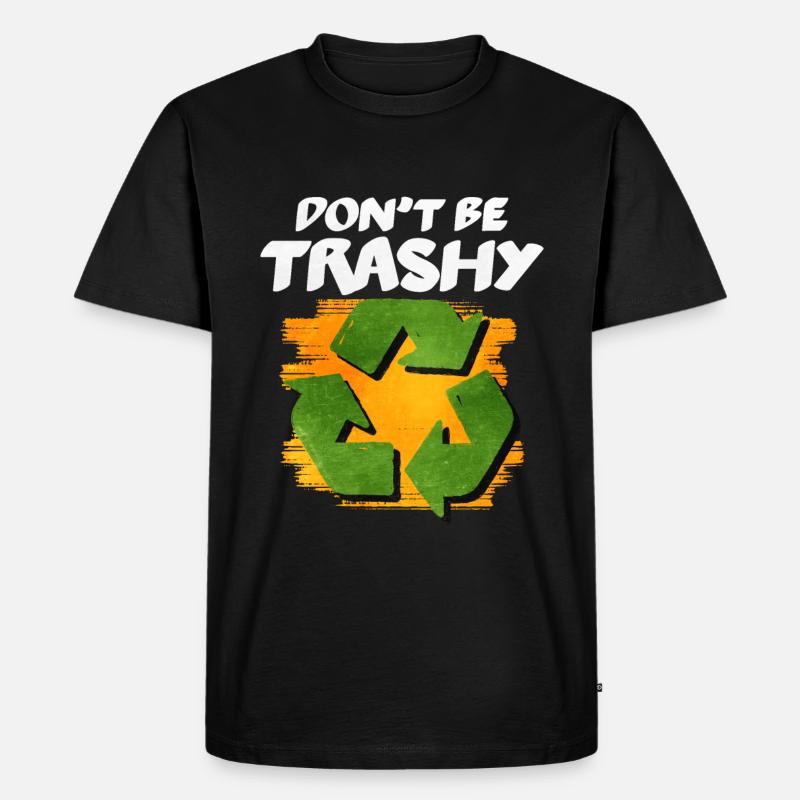 Recycling - Männer Premium Bio T-Shirt - Schwarz