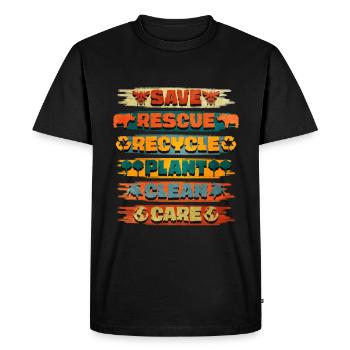 Recycling - Men's Premium Organic T-Shirt - black - Front - Nico (187cm)