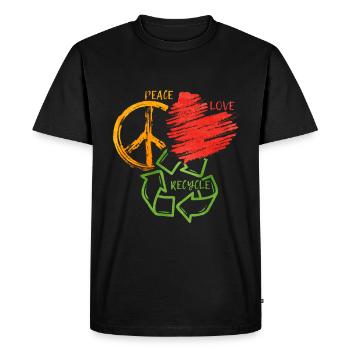 Recycling - Men's Premium Organic T-Shirt - black - Front - Nico (187cm)