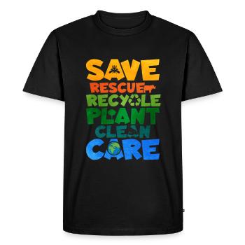 Recycling - Men's Premium Organic T-Shirt - black - Front - Nico (187cm)