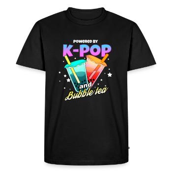 K Pop and Bubble Tee - Men's Premium Organic T-Shirt - black - Front - Nico (187cm)