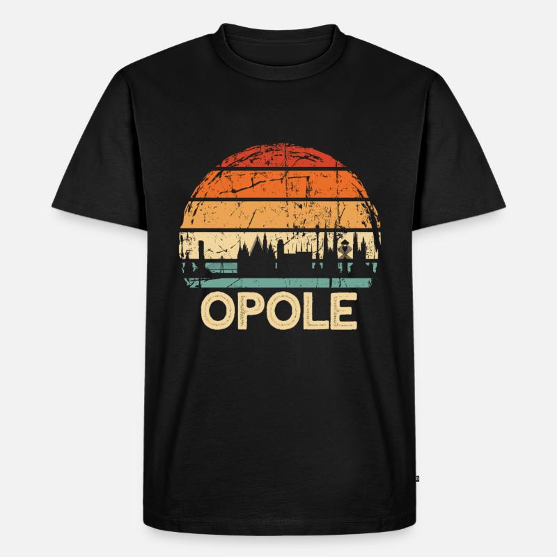 Polen Opole Skyline - Männer Premium Bio T-Shirt - Schwarz