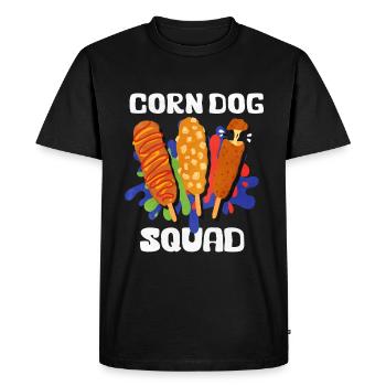 Escouade de chiens de maïs - T-shirt Premium bio Homme - noir - Devant - Nico (187cm)
