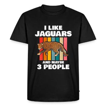 Jaguar - Men's Premium Organic T-Shirt - black - Front - Nico (187cm)