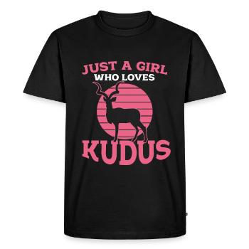 Kudu - Men's Premium Organic T-Shirt - black - Front - Nico (187cm)